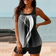 thumbnail image 4 of CALAFEBILA Tankini Girls Swimsuit Modest Two Piece Pleated Seaside Summer Print Bathing Suits, 4 of 6