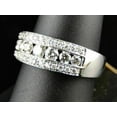 thumbnail image 4 of Women's 2Ct Round Cut Lab Created Diamond Engagement Band Ring 14K White Gold Plated, 4 of 4