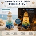 thumbnail image 4 of Beginner-Friendly DIY Lighted Sea Glass-Style Lighthouse Kit Collection Ocean Inspired Craft Kit for Coastal Home Decor Seasonal Display and Handmade Projects (sunset beach), 4 of 7