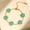 Green, variant on 18K Gold Plated Dainty Four Five Leaf Clover Dot Bracelets for Women Lucky Flower Jewelry