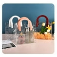 thumbnail image 2 of Large Capacity Brand New PVC Transparent U Shape Handle Waterproof Storage Bag Transparent Shopping Bags Clear Tote Bag Hand Gift Bag L PINK HANDLE, 2 of 8