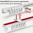 thumbnail image 4 of Self Adhesive Or Perforated Dual-purpose Curtain Track Ceiling Or Wall Mount Nano Silent Curtain Slide Rod For Curtains And Cabi, 4 of 8