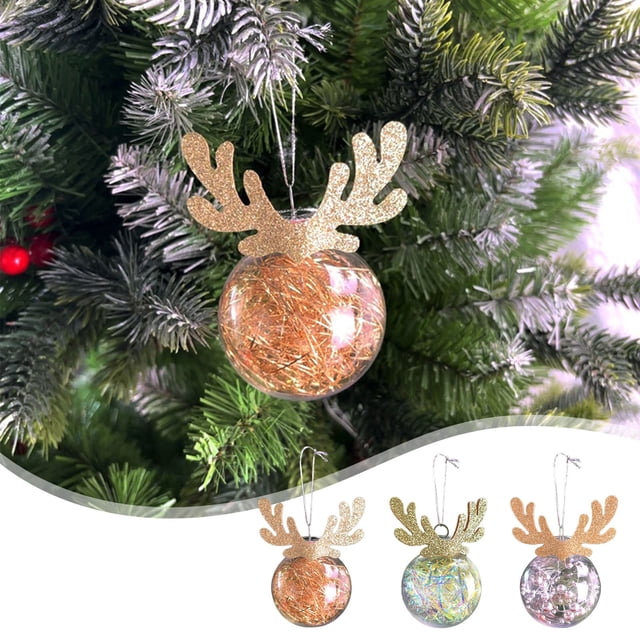 Ganfancp Nueva Decoración de Vacaciones de Navidad Bola de Navidad Árbol de Navidad Colorido Hotel Escena Colgante 2.36In Artículos En Liquidación 1* Bola de Navidad