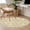 Tan, variant on Round Area Rug 3 Ft, Beige Spring Floral Washable Non-Slip Circle Carpet for Living Room/Bedroom, Farmhouse Flowers Elegant Pastoral Low-Profile Small Floor Mats Collection Rugs for Indoor