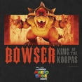 thumbnail image 2 of Men's The Super Mario Bros. Movie Bowser King of the Koopas Fire Scene  Graphic Tee Black 2X Large, 2 of 5