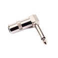 thumbnail image 1 of 1/4" 6.3mm Right Angle Male Mono Phone Plug Guitar Audio Connector Jack, 1 of 3
