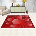 thumbnail image 2 of FREEAM Romantic Valentine's Day Area Rug 4'x6', Red Love Heart Polyester Area Rug Mat for Living Dining Dorm Room Bedroom Home Decorative, 2 of 6