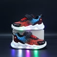 thumbnail image 6 of newwalpole Kids Light Up Shoes Toddler Boys Girls LED Luminous Running Trainers Cartoon Mesh Breathable Sports and Walking Sneaker Red for Size 11.5, 6 of 6