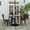 Brown Top/Black Frame, variant on Merrick Lane Indoor/Outdoor Dining Table with Umbrella Hole, 36" Square All Weather Black Poly Resin Top and Black Steel Base