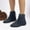 #182-Navy, variant on AUNVITO Women's Bohemian Fringe Ankle Boots Winter Comfortable Tassel Thick Bottom Low Heel Casual Shoes