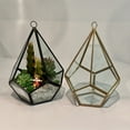 thumbnail image 4 of WGV Gold Tear Drop Geometric Terrarium - 5.5" Wide x 8" Height, Good quality Terrarium - 1 Pc, 4 of 4