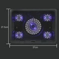 thumbnail image 2 of Enfriador De Almohadilla De Enfriamiento Para Computadora Portátil 5 Ventiladores Ultra Silenciosos Con LED Azules Para Computadora Portátil De 12 "-17" Sunnimix Almohadilla de enfriamiento portátil para computadora portátil, 2 of 7