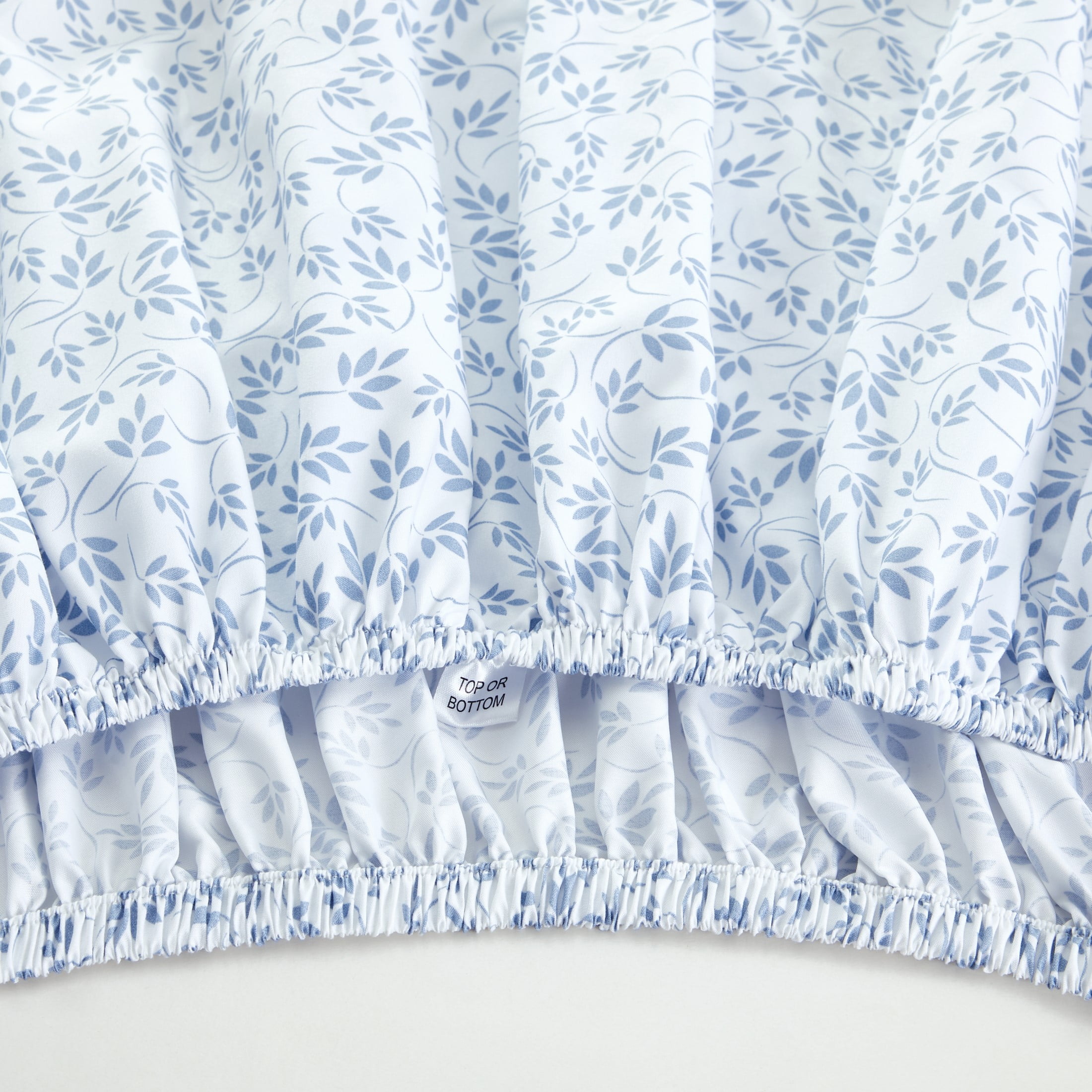 Mainstays Super Soft Brushed Microfiber Bed Sheet Set, Light Blue Leaves, Twin-XL, 3 Piece