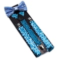thumbnail image 1 of Sequins Straps With Bow Set Stage Performance Adjustable Elastic Elastic Back Straps Suspender Belt Womens Suspenders for Snow Pants, 1 of 3