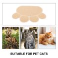 thumbnail image 2 of CRAFTHROU 2 Pcs Tapis d'Alimentation pour Chat PVC Beige Design Simple pour Fournitures pour Chat, 2 of 6