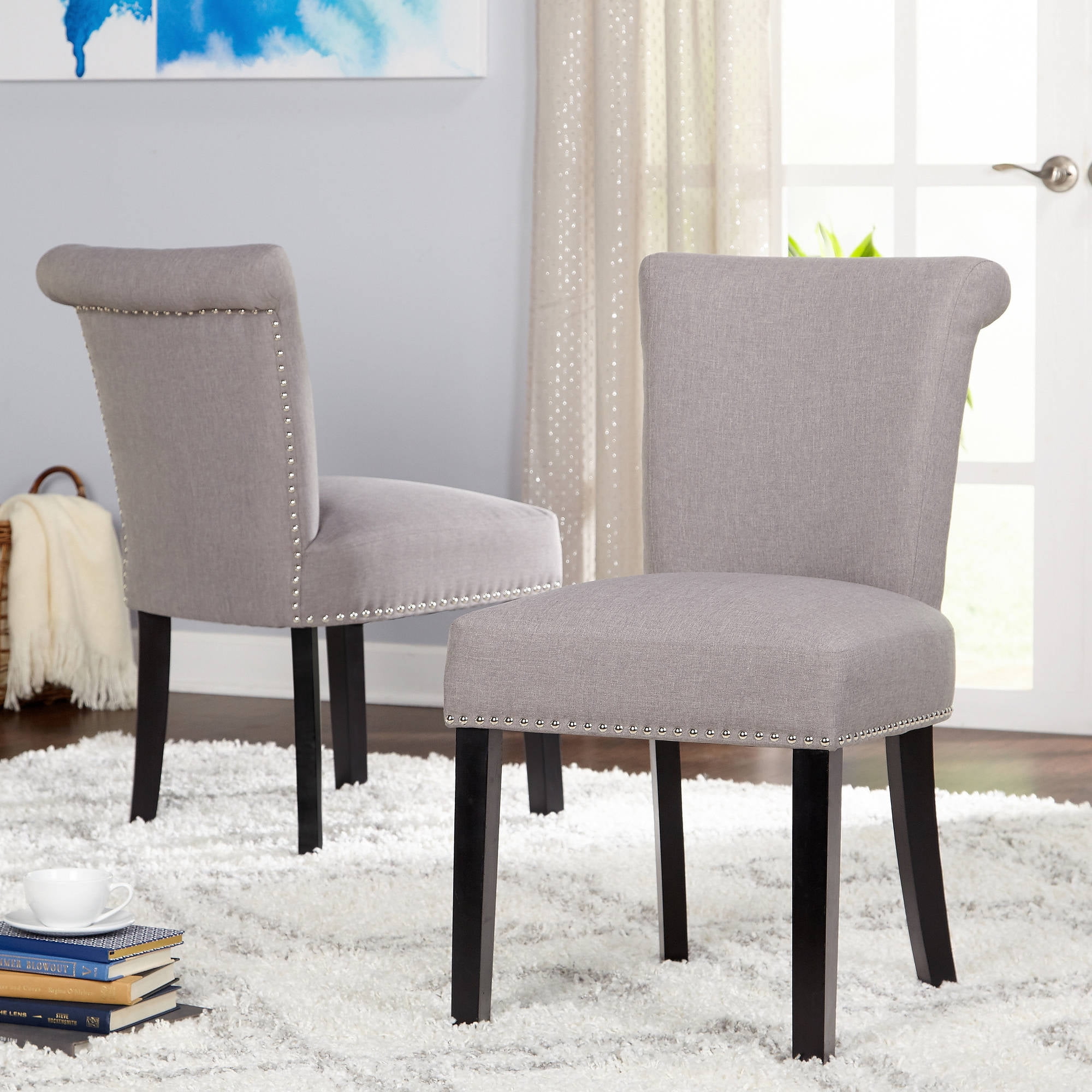 Adeline Dining Chair Gray Set Of 2 Walmart Com Walmart Com