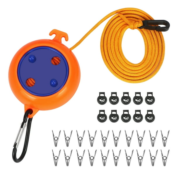 Homelove Retractable Camping Clothesline, Adjustable Travel Laundry Rope, Heavy Duty Washing