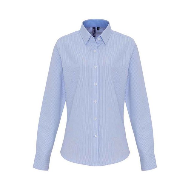 Premier Chemise Formelle à Manches Longues Rayée Oxford pour Femmes