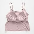 thumbnail image 4 of Brglopf Womens Tank Tops with Built in Bra Adjustable Spaghetti Strap Camisole Shelf Bra Cotton Undershirts Layering Tank Tops(Pink,3XL), 4 of 6