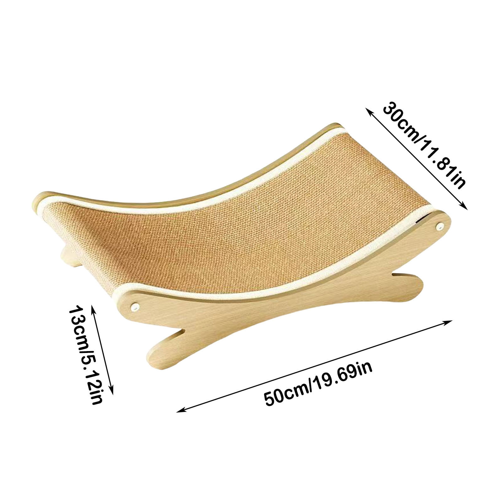 Pet Supplies Elevated Scratch Chair Bed with Beach Lounger and Sisal Mat for Indoor Outdoor Cats and Dogs - Jute Mix Design for Comfort and Play