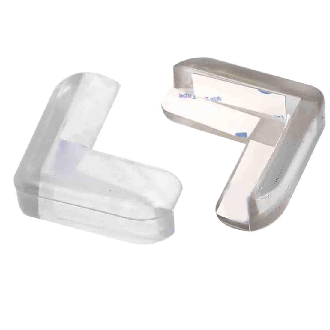 Table Desk Edge Guard Protector Rubber Corner Cushion Clear Blue 10pcs