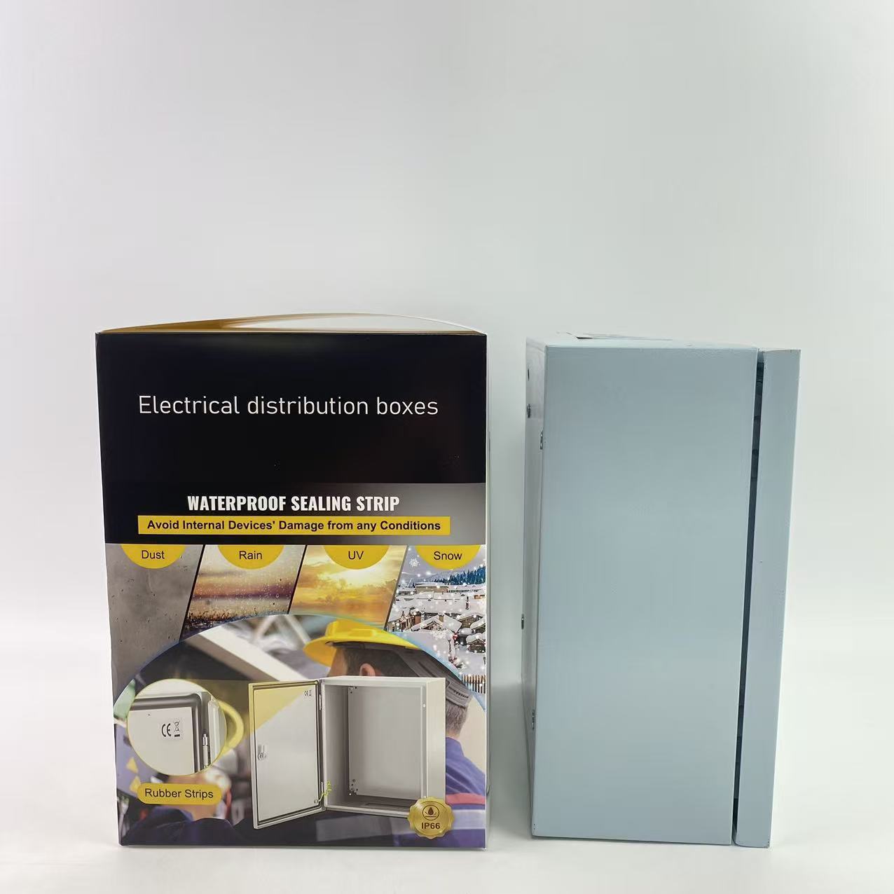 xcstar Eelectrical distribution boxes,Outdoor Electrical Box,16x12x6 SteelJunction Box, Electrical Enclosure Box IP66 Waterproof &Dustproof
