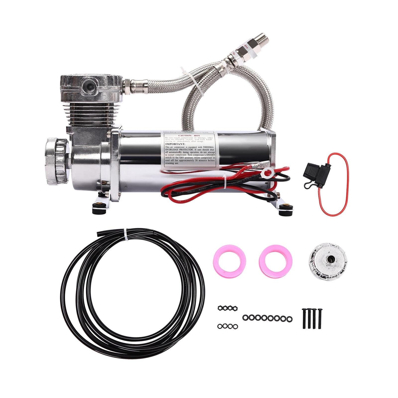 Miumaeov 12V Heavy Duty Air Compressor Kit Universal Air Ride Suspension Compressor 200PSI