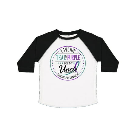 

Inktastic Suicide Prevention- I Wear Teal and Purple for My Uncle Gift Toddler Boy or Toddler Girl T-Shirt