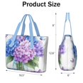 thumbnail image 3 of Tote Bag for Women - Hydrangea and Butterfly Shoulder Bag - Large Utility Work Duffle Bag with Zipper Handbag for Travel, Work, Sprots, 3 of 5