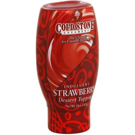 Cold Stone Indulgent Strawberry Dessert Topping, 11 oz, (Pack of