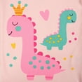 thumbnail image 5 of WIBACKER Toddler & Little Girls Viscose Pajamas Cute Dinosaur Rib Knit Tee & Shorts PJ Spring Summer Set Kid Size 3-9 Years, 5 of 9