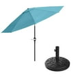 thumbnail image 2 of 10 ft. Outdoor Market Tilting Patio Umbrella with Base in Blue, 2 of 7
