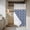 Blue, variant on Navy Blue Brown Ombre Moire No Hook Shower Curtain Waterproof,Bathroom Curtains with Snap in Liners and See Through Top Window,Water Ripple Stripe Farmhouse Hotel Bathtub Curtains Shower 36"Wx72"L
