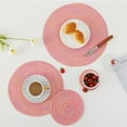 thumbnail image 3 of Nordic Style Placemat, Round Cotton Yarn Coaster, Washable [Non Slip] Table Mat for Dinner Parties, BBQs, Indoor and Ourdoor Use, 3 of 8
