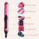 thumbnail image 2 of Rizador de pelo 2 en 1, diseño moderno y portátil, ideal para rizos y alisados, color rosa, cerámica PTC de alta calidad, calentamiento rápido en 10 segundos, voltaje universal 110-240V, incluye, 2 of 6