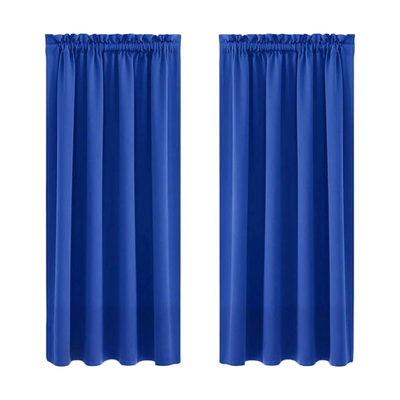 Lumxatz Blue Blackout Curtains for Bedroom 45 Inch Length 2 Panels Set, Soft Fabric Room Darkening Curtains for Living Room Window, Wide 38x Long 45 Inches