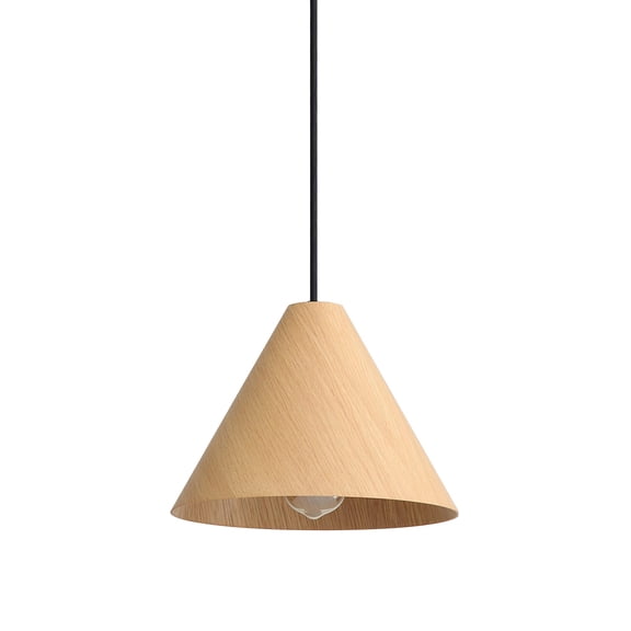 Golden Lighting Conique 1-light 10in Pendant in Light Walnut