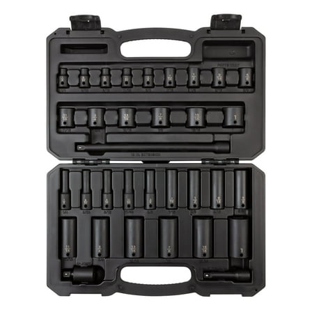 TEKTON 3/8 Inch Drive 6-Point Impact Socket Set, 33-Piece (1/4-1 in.) | SID91400