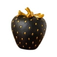 thumbnail image 4 of deevoka Strawberry Fruit Figurine Decor Gift Sculpture for Office Kitchen Photo Prop Black Gold, 4 of 9