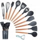 thumbnail image 1 of Utensilios de cocina Juego de utensilios de cocina antiadherentes con rejilla de plástico Juego de utensilios de cocina de silicona (gris oscuro) ER, 1 of 5