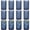 Blue, variant on Hobnail Drinking Glasses Set of 12, 10 Oz Clear Embossed Glass Cups