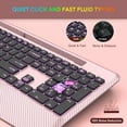 thumbnail image 5 of Wagpak Wireless Keyboard with 7 Colored Backlits, 102-Count and Wrist Rest (Rose gold), 5 of 8