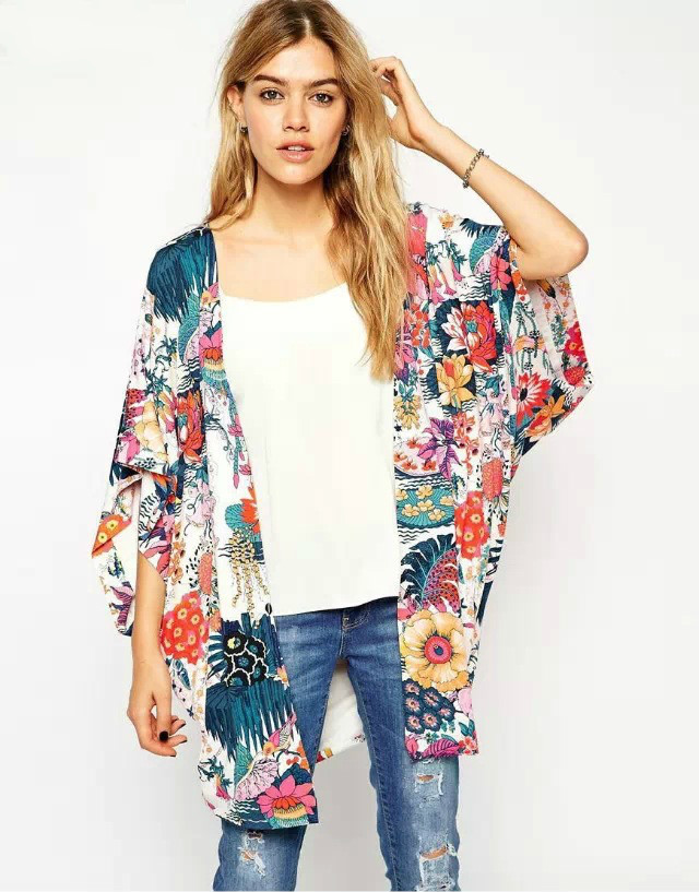 floral kimono cardigan
