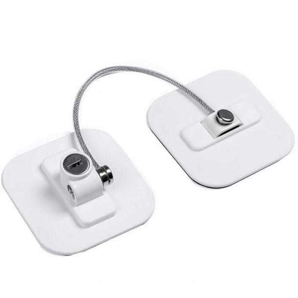 Cerradura para refrigerador, cerraduras para refrigerador, cerradura para congelador con llave para niños, cerraduras para bloquear refrigeradores y gabinetes, paquete de 1
