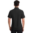 thumbnail image 3 of Unique Bargains Men's Short Sleeve Lightweight Business Formal Button Down Shirt XL Black, 3 of 6