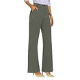 thumbnail image 2 of Pants for Women Work High Waist Straight Fabric Pleated E ant Business Suit Trousers Palazzo Wide Leg Pants, 2 of 7
