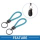 thumbnail image 2 of Llavero de Coche Único Bargains Llavero Universal con Anillo para Llaves de Fob para Casa Cuero Aleación de Zinc Azul Claro 2 Pcs, 2 of 6
