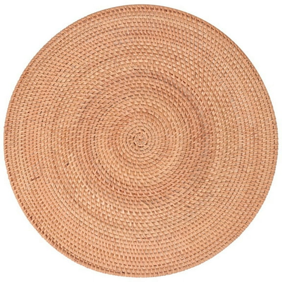 Rattan Woven Placemats,Table Mats,Non Slip Heat Place Mat,Wicker Placemat,Trivets for Hot Dishes Round,40cm