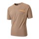thumbnail image 3 of Tops para hombre, blusas y camisas de manga corta con cuello redondo para hombre, blusas versátiles de moda para hombre, de color liso, con bolsillos, de manga corta y cuello redondo, abrigo de poliés, 3 of 7