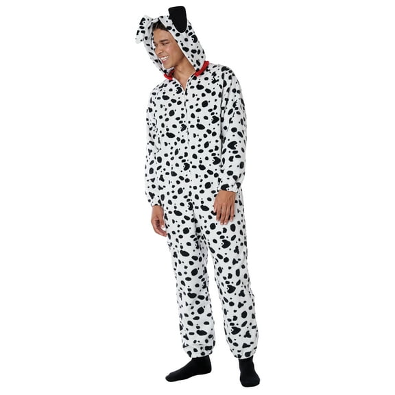 California Costumes Dalmatian Adult Fleece Jumpsuit Costume | Small Unisex